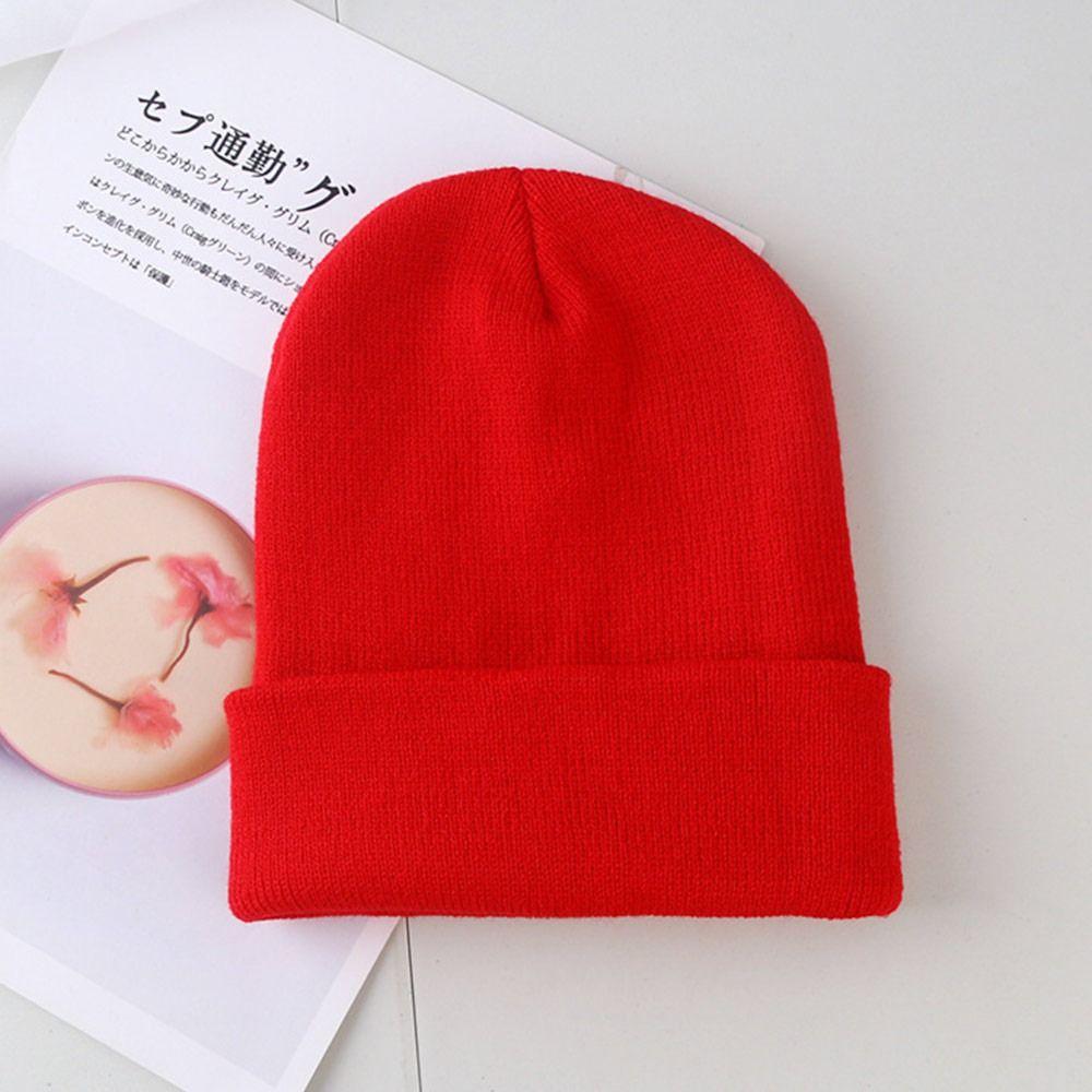 Thickened Beanie Caps Keep Warm Knitted Hat Casual Winter Hats  for Men Women