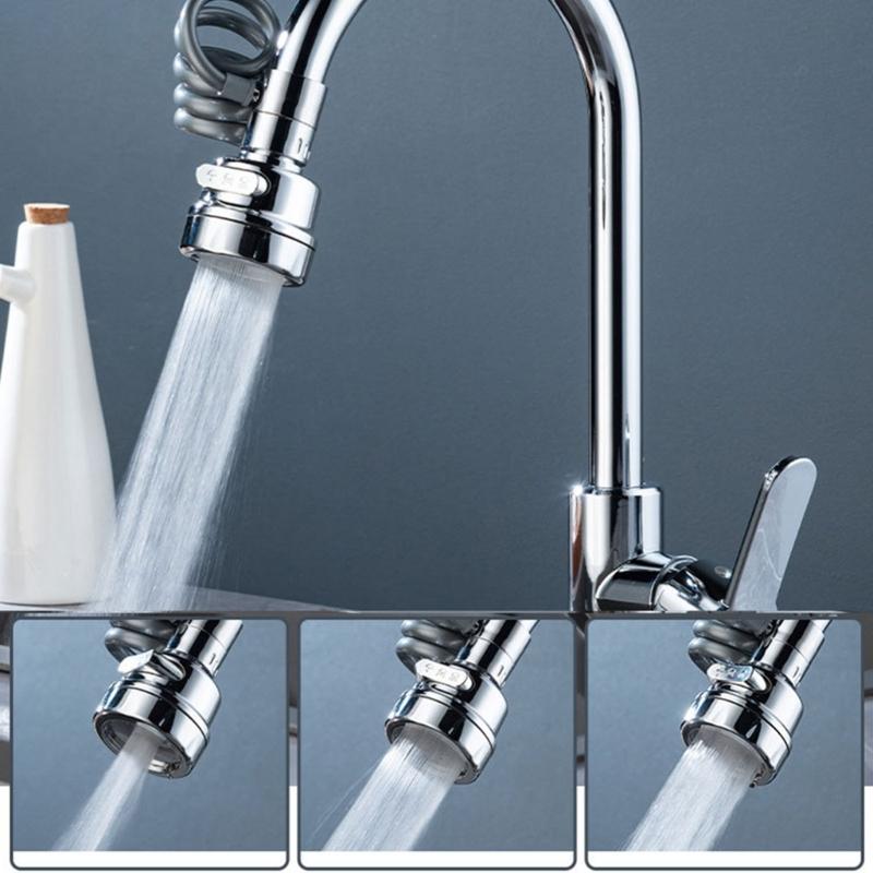 360 Rotating Faucet Nozzle for Kitchen Sinks not Splashes & Water Conservation Sink Attachment Simple Installation