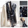 Long Strips of Silk Scarf  High-end Sense Mulberry Silk Scarf  Women's Fresh Small Floral Thin Style  Atmosphere  Big Shawl