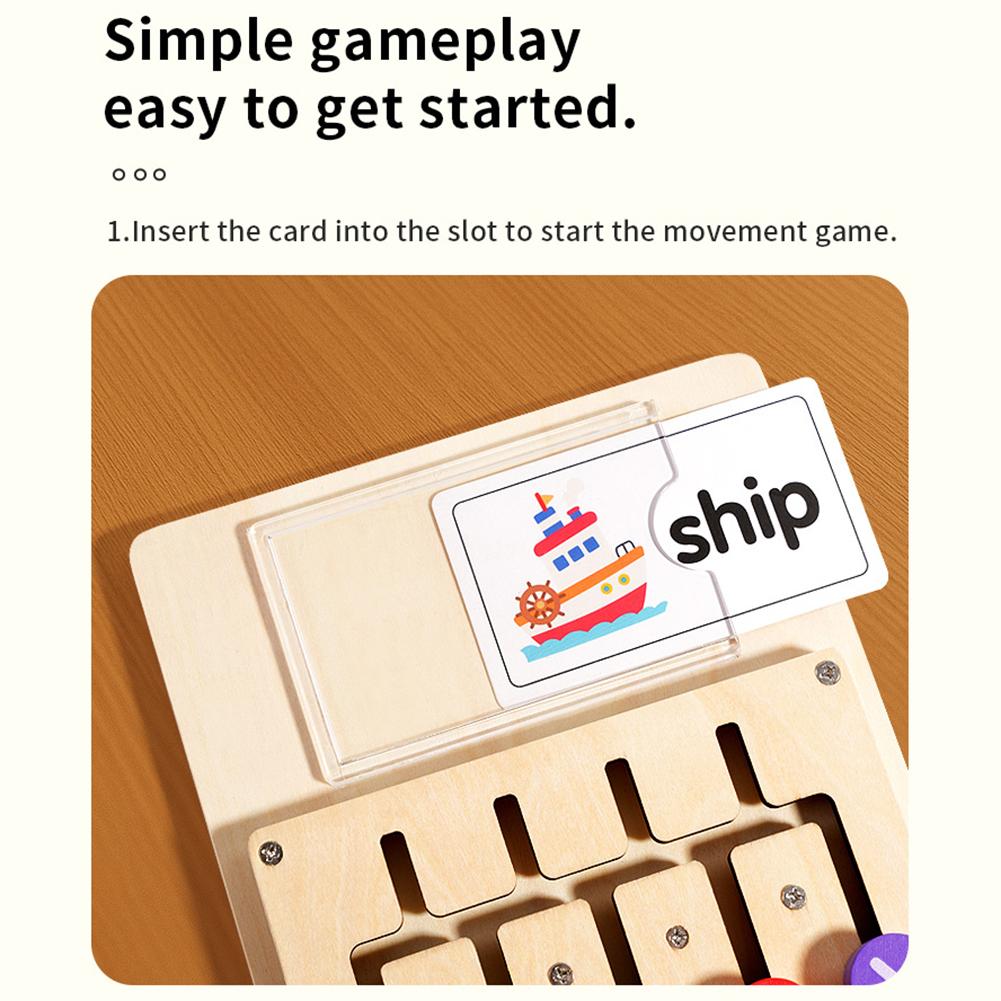 Wooden Word Spelling Games With Word Flash Card Montessori Educational Learning Toys Present For Preschool Kindergarten