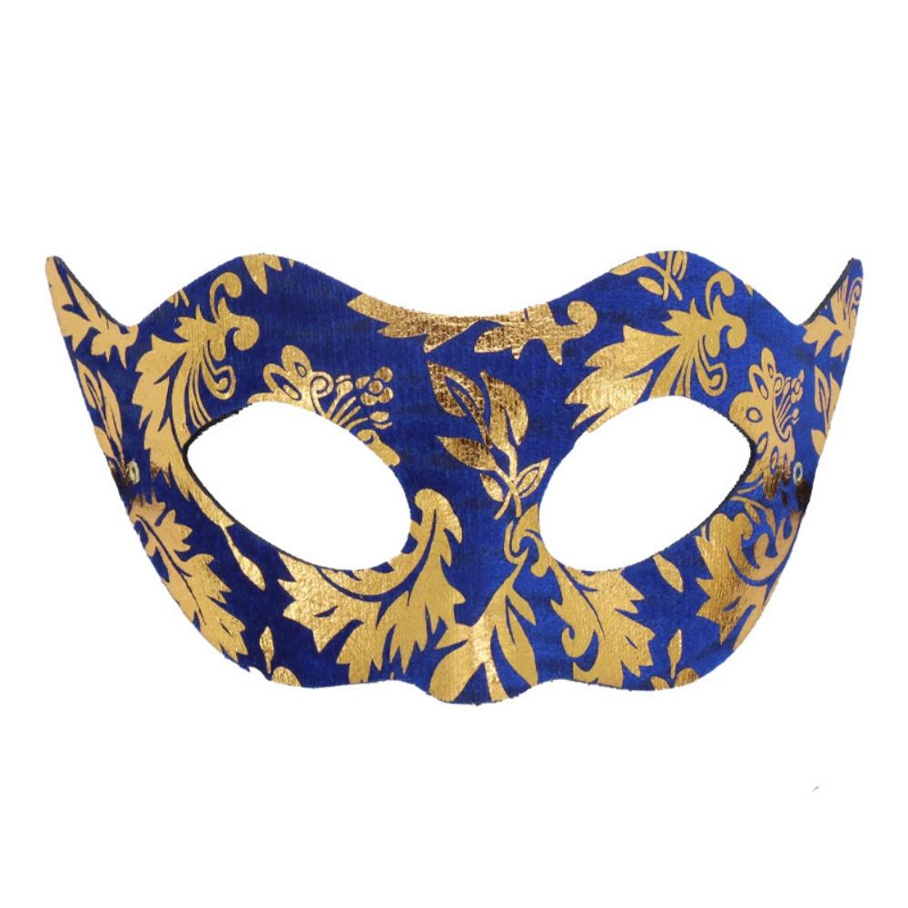 Venezianische Cosplay-Maske Goldene Jazz-Maskerade Halbgesichts-Augenmaske für Damen und Herren Sexy Halloween-Party-Dekoration Zubehör
