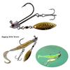 5pcs 7.2g/9.2g/16.4g Luminous Fishing Hooks With Willow Blades Jig Head Hook With Treble Hooks Fishing Tackle