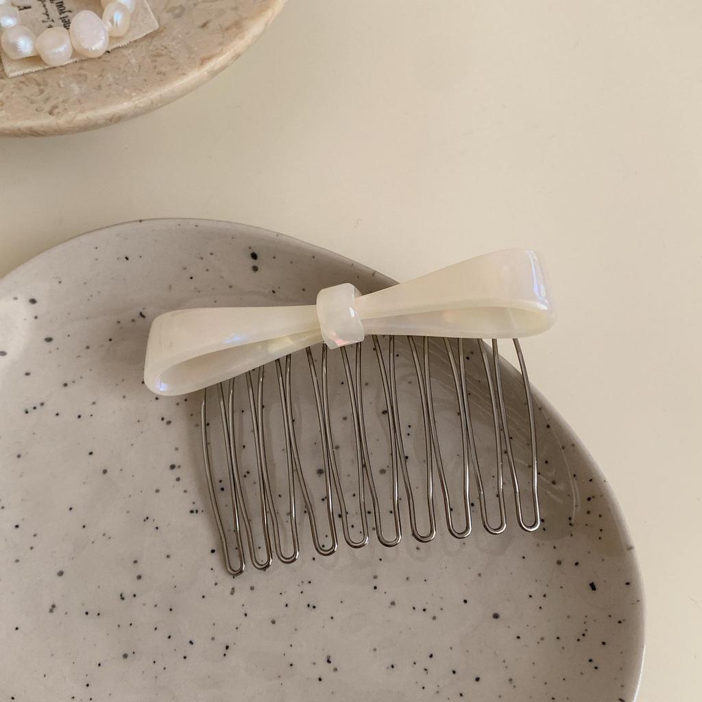 Haarkamm mit Schleife aus Acetat im japanischen und koreanischen Stil: Eleganter Kopfschmuck für Frauen