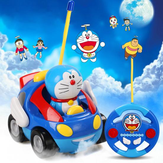 Vehicle Toy Cartoon Character Design Radio Control Flexible Doraemon Remote Contro Car Toy