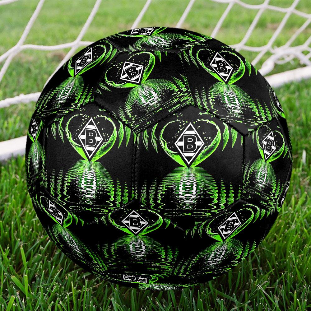 Borussia Monchengladbach Print Size 5 Soccer Ball, Standard Match Football for Sports Game and Team Practice, Ideal Gift for Soccer Fans