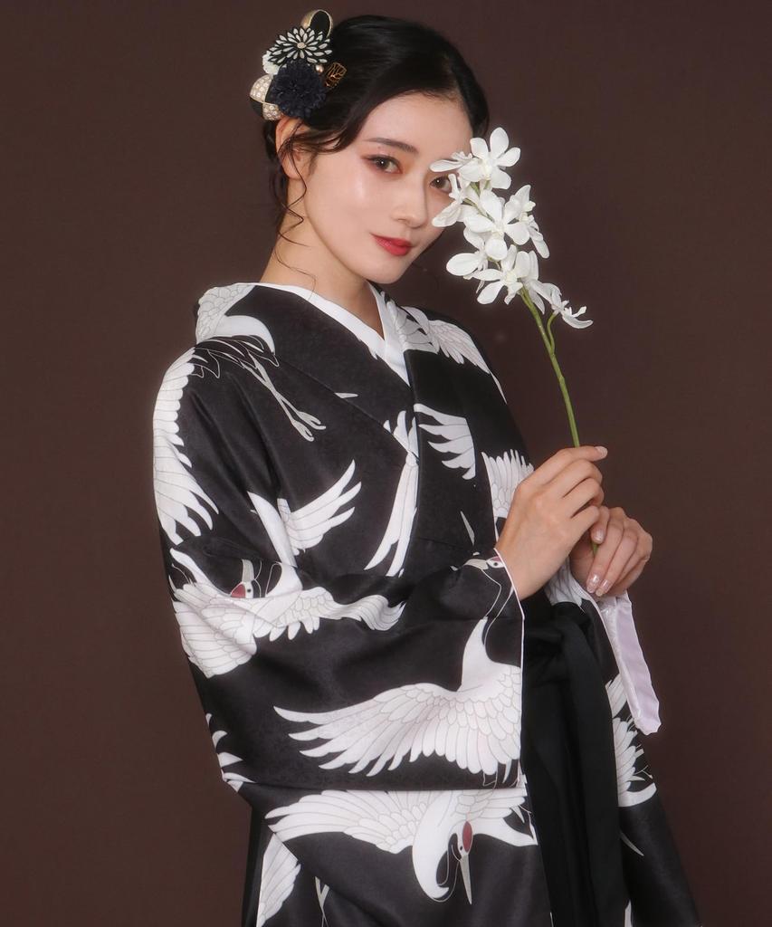 Hakama Two Shaku Sleeve Plain Graduation 4 Piece Set Hakama Lower Gorgeous E F Kissho Hakama [KYOETSU] Set, Kimono, Hakama, Ceremony, (Kimono, Hakama,