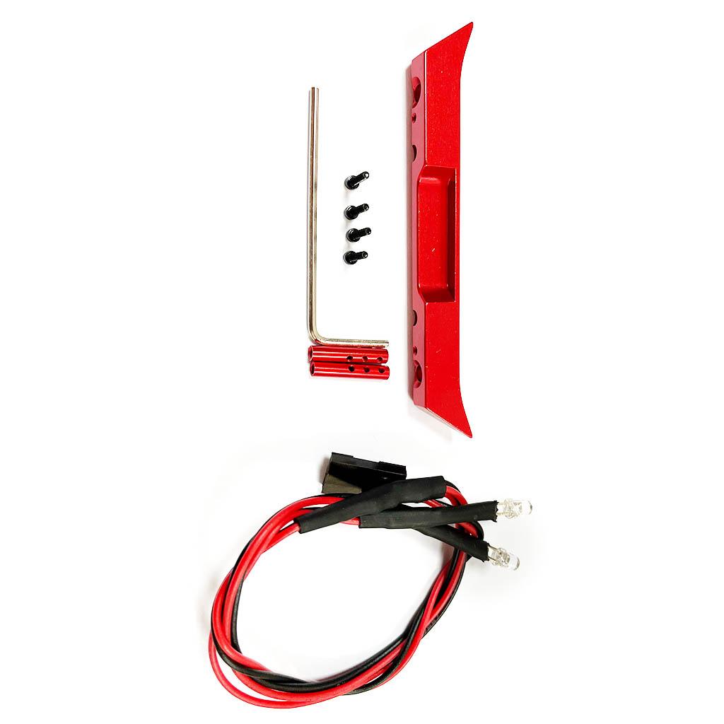 2pcs 1/24 Rear Bumper RC Upgrade Part Aluminum Alloy Wear-resistant Rc Rear Bumper For Axial SCX24 RC Car Part