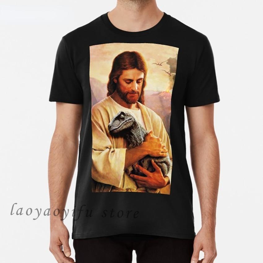 Jesus Raptor T Shirt Christian Short-sleev Tops Women Men Religion Tshirt Summer Casual Oversized Tee Ropa Hombre Camisetas