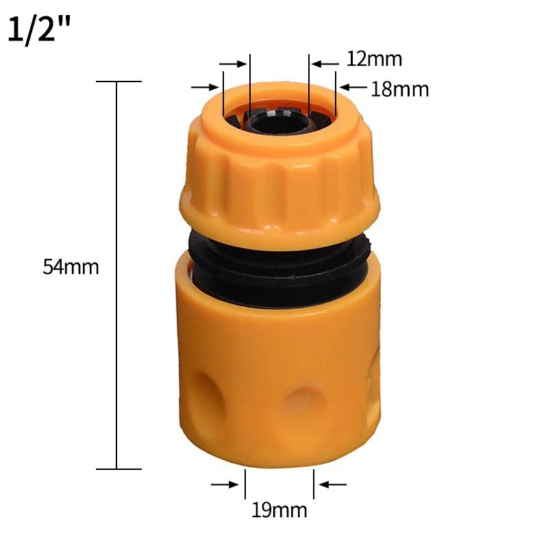 Garden Hose Quick Connector 1/2 3/4 3/8 1 Inch Pipe Tap Coupler Stop Water Connector 18/16mm Repair Joint Irrigation Pipe System