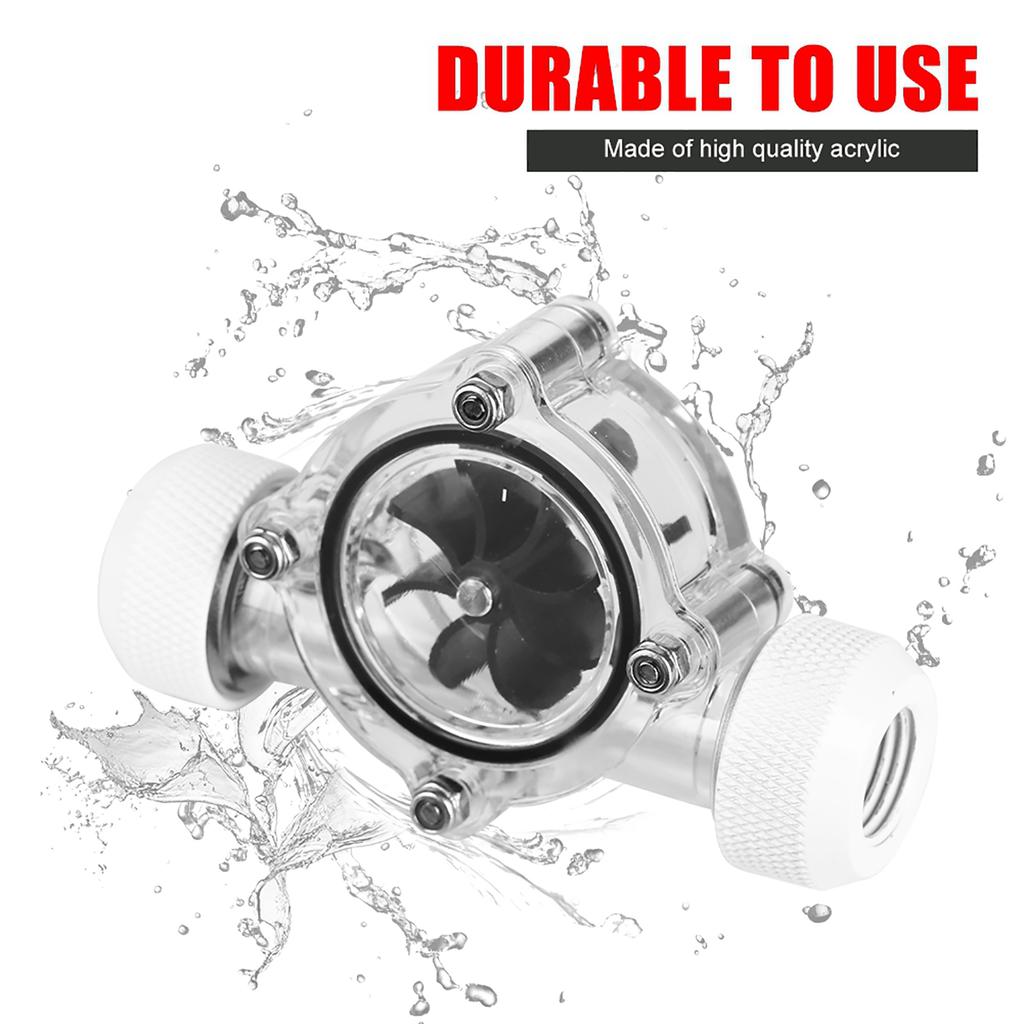 G1Celsius4  Thread Port Female to Female   Meter Indicator for PC Water Cooling 8 Impellers(Black)