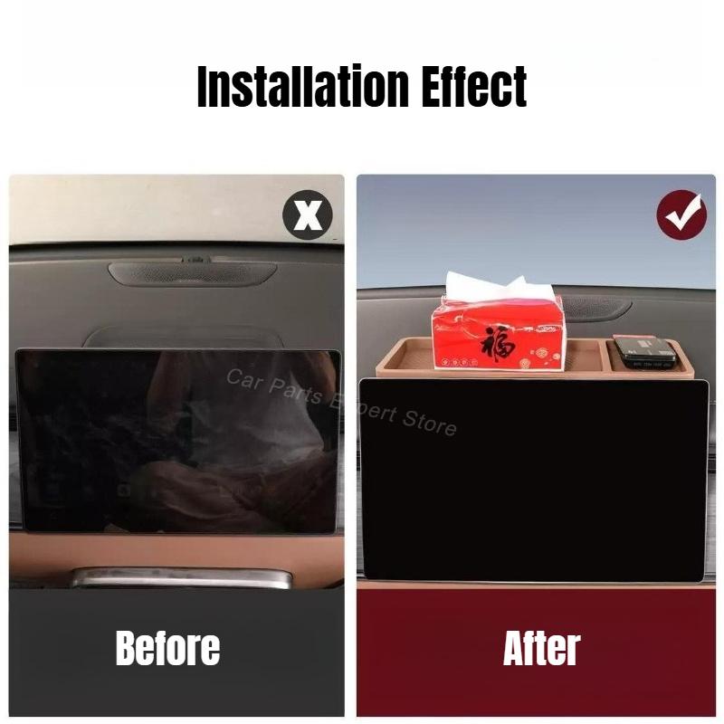 For Wuling Huajing S 2026 Storage Box Tissue Holder ETC Bracket Behind Screen Rear Organizer Box Case Car Interior Accessories
