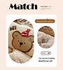 Cozy Kawaii Lambswool Fleece Embroidered Towel 4-Piece Set