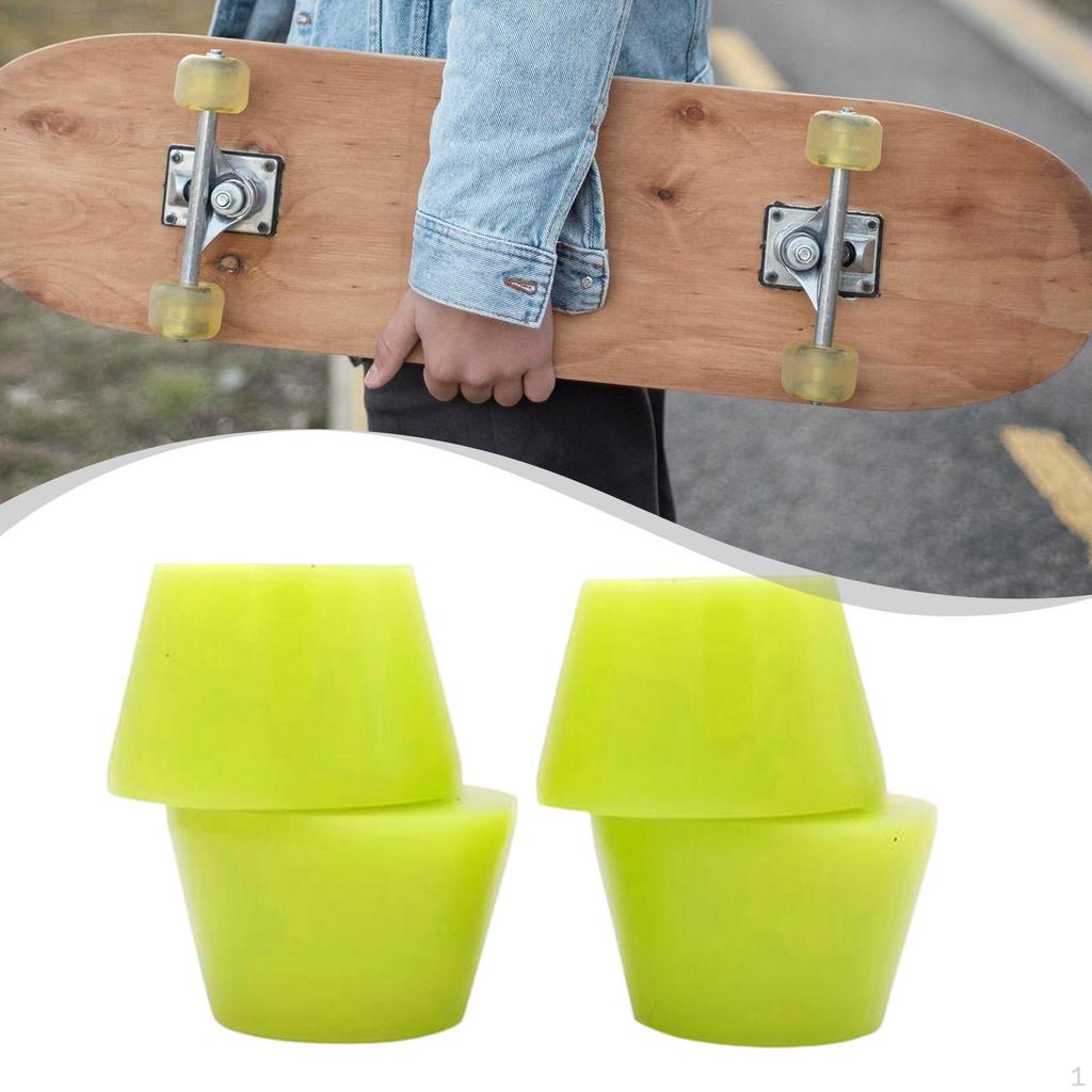 4 Pieces Replacement Cups Bubble Bushings Easy Installation PU Longboard Truck Rebuild for