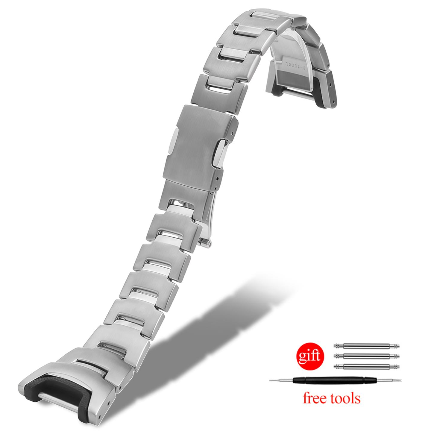 

For Casio PROTREK series Titanium Alloy watchband PRG-110T/Y PRW-1300Y Watch Strap Outdoor Sport Men s lightweight wristband серебряный