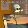Cartoon Octopus Desk Lamp with Phone Stand Warm Glow Night Light DIY Poseable Decor Unique Funny Gift for Kids Adults