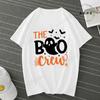 The Boo Crew Print T Shirt Halloween Ghost Party Gift Short Sleeve Unisex Tshirt Clothes Family Matching Fashion Casual Tee Top