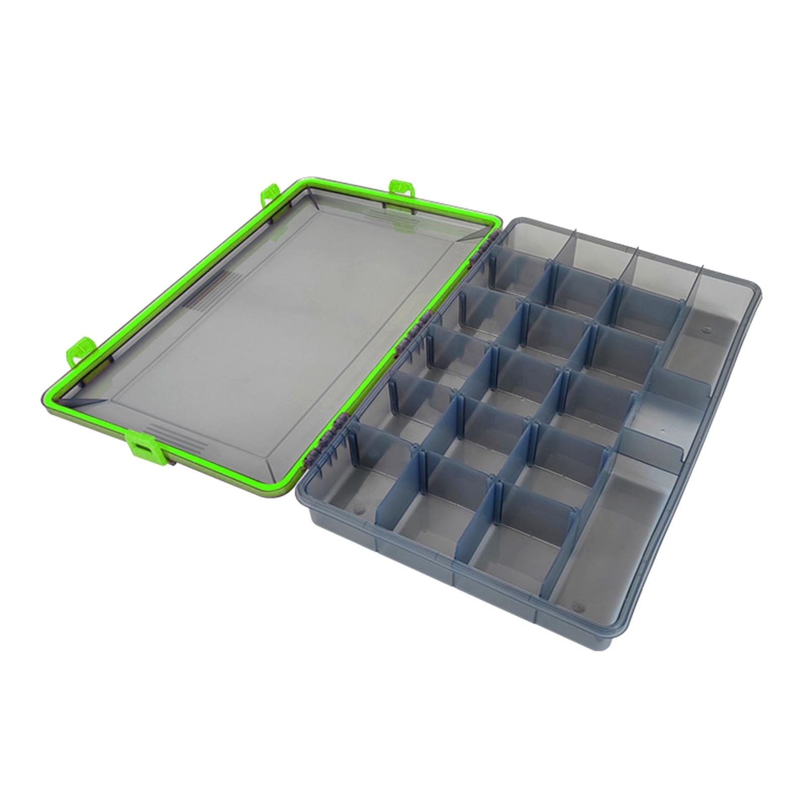 

Регулируемое пространство Ящик для рыболовных снастей Отделения для приманок Ящик для хранения крючков Рыболовные принадлежности Чехол для хранения снастей зелёный