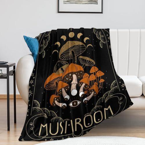 Cartoon Mushroom Blanket Sofa Bedroom Flannel Blanket Portable Lunch Break Blanket
