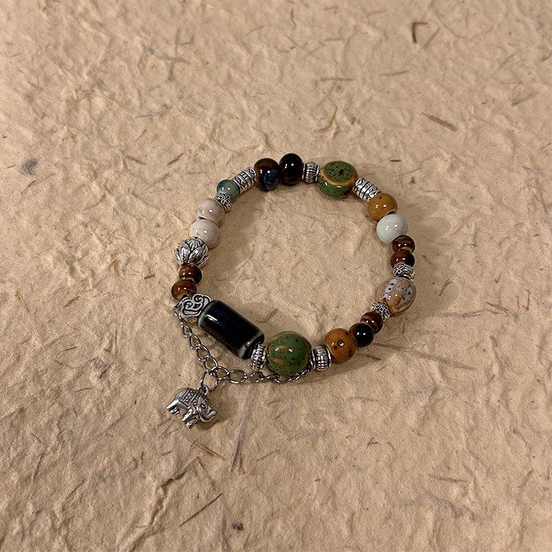 2023 Summer Handmade Ethnic Ceramic Beaded Bracelet for Women
