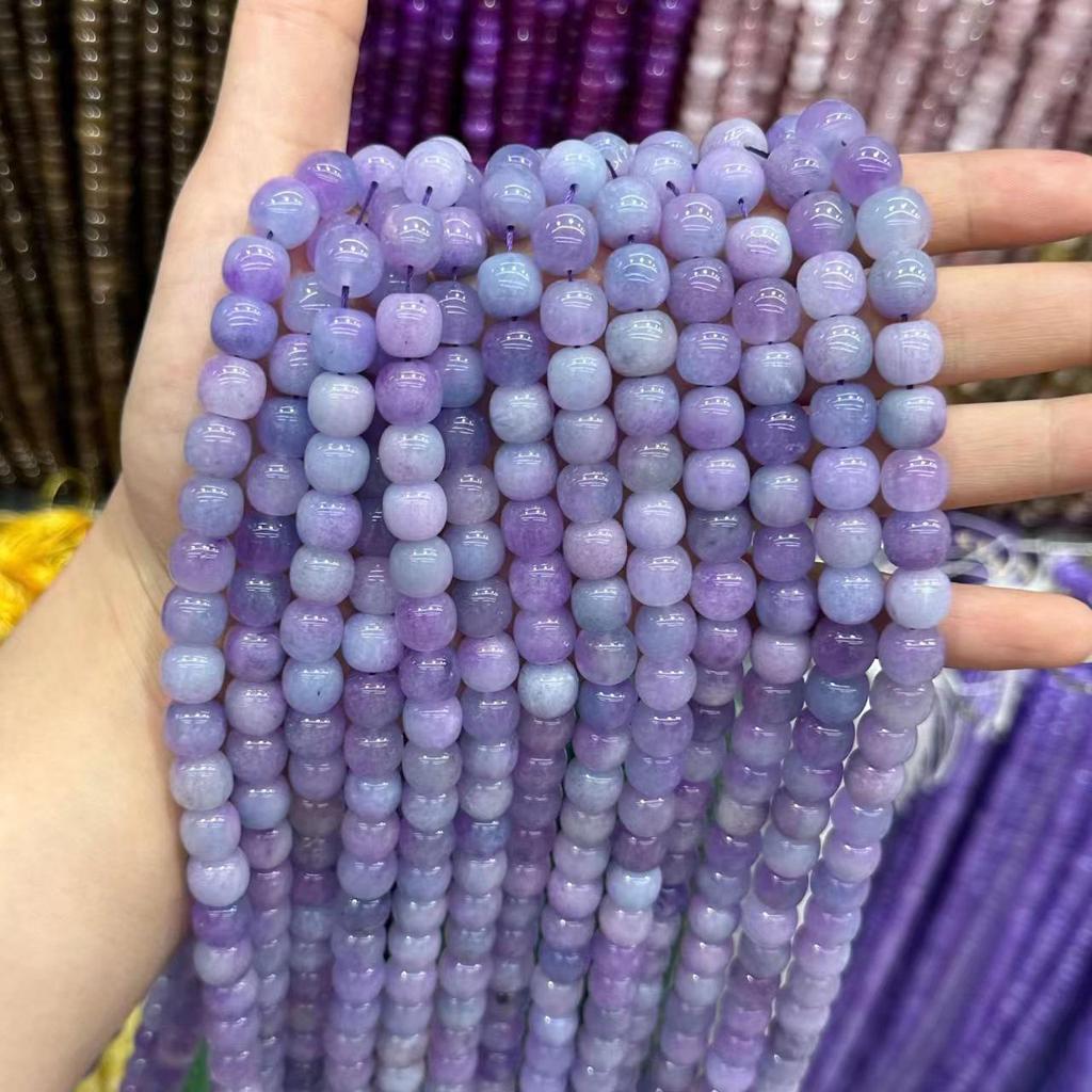 9x10 Natural Chalcedony Beads: Multicolor Morganite, Tourmaline, Amazonite Barrel Beads for DIY Jewelry