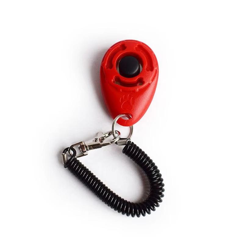 Dog Training Clicker Aid Adjustable WristStrap Sound Plastic Pet Cat Click Trainer Key Chain Dog Repeller Dog Supplies