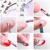 Manikyr pincett i rostfritt stål Färgglad titanuppsättning Pro Nagelsaxar Clipper Tools Acne Needle Beauty Tool Kit