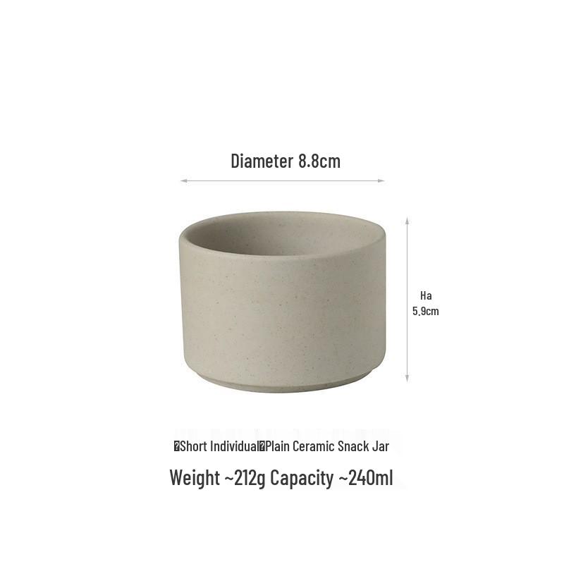 Japanese Coarse Pottery Coffee Bean Storage Jar with Lid for Kitchen Snacks, Dried Fruits, and Nuts