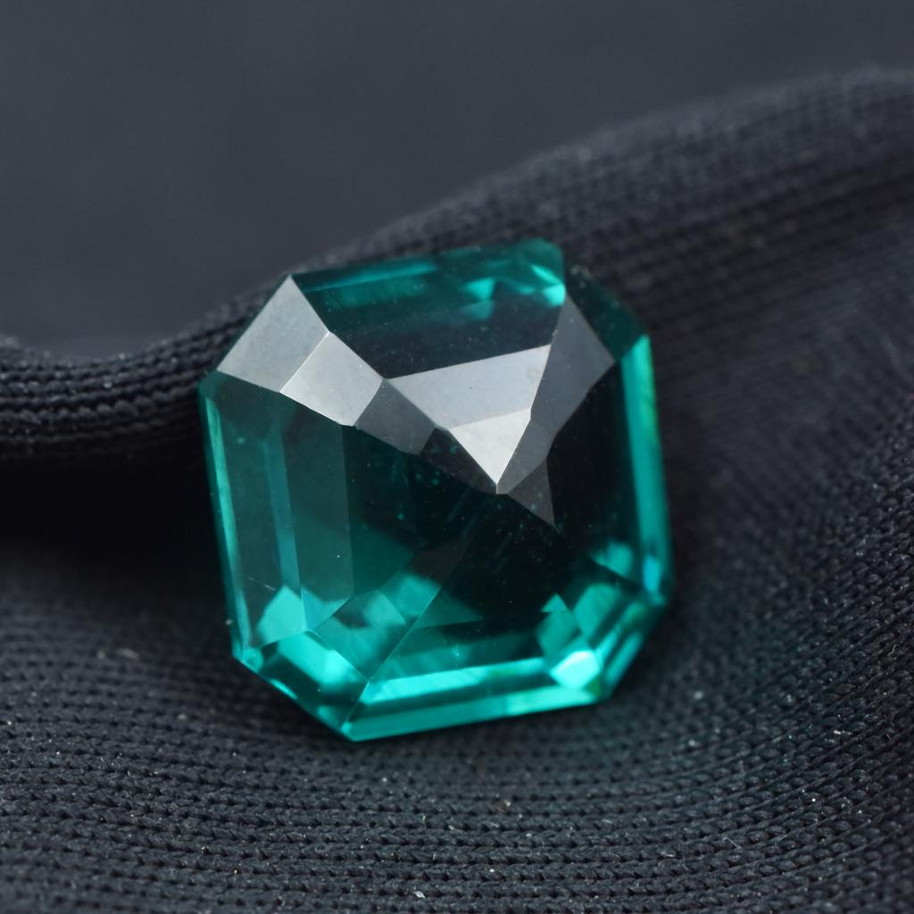 Stunning   10.55 Ct Green Garnet Square Shape Loose Natural Gemstone