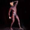 Tuta da uomo sexy, collant lucidi e lucidi, maniche lunghe, tute elastiche alte, body esotico, tuta sottile e trasparente, calze autoreggenti