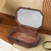 Handcrafted Solid Wood Storage Box with Elegant Begonia Flower Design