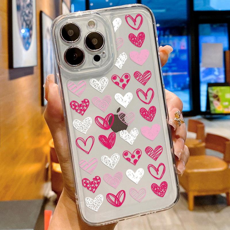 Fashion Floral Phone Case For Iphone 16 15 14 Pro Max 13 12 11 Shockproof Silicone Case Clear Cover