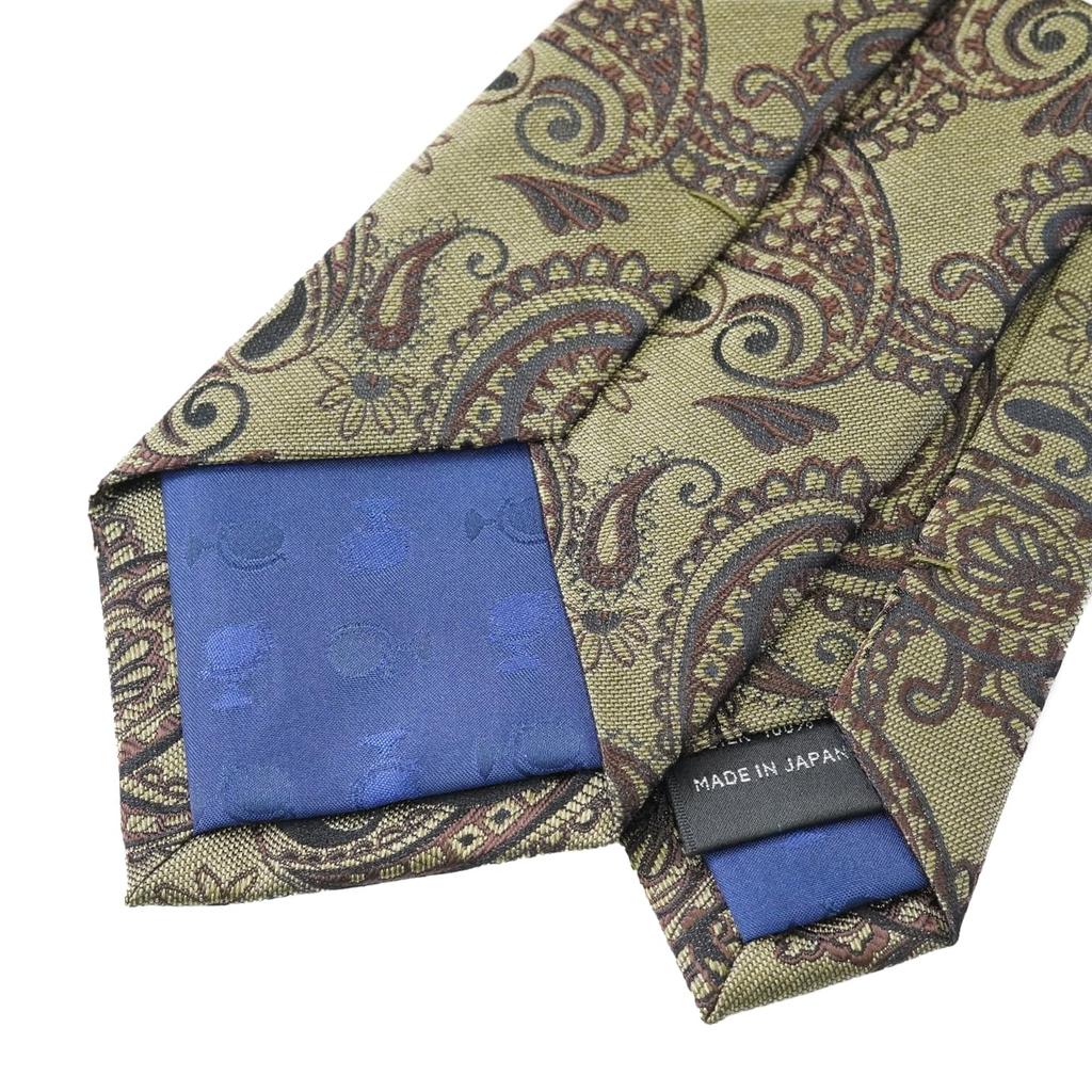 [WIC DESIGN  TUSSAH SILK Paisley Pattern Tie]