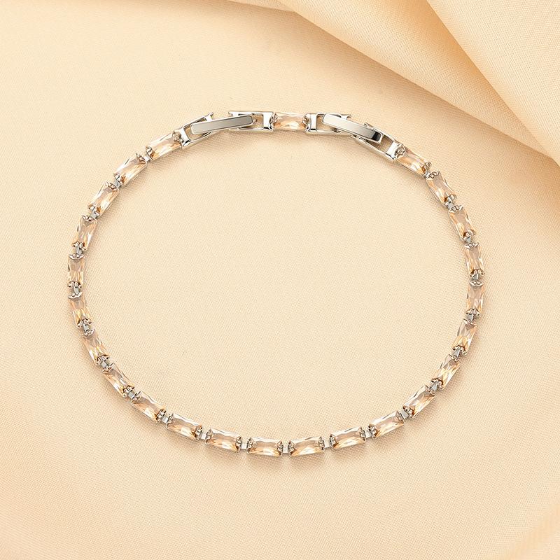 Champagne Gold Oblong Bangle, Vintage-Inspired Sweet Romance 1