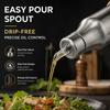 Stainless Steel Oil Dispenser Bottle with Easy Pour Spout Leak Proof Olive Oil Decanter for Kitchen Cooking Salad Dressing