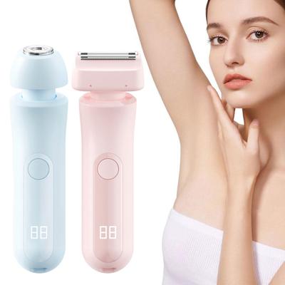 Double Heads Women Electric Shaver USB Rechargeable Waterproof Portable Face Body Bikini Area Arm Leg Hair Removal Epilator Razor Trimmer