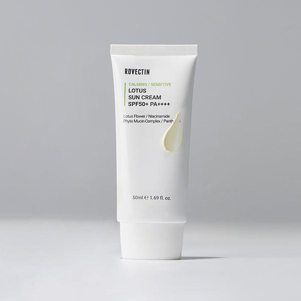 Rovectin Calming Sensitive Lotus Sun Cream SPF50+ PA++++ 50ml, Nourishing, Moisturizing, Korean Cosmetics, Kbeauty