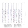8pcs Crochet Hooks Ergonomic Design Comfortable Handle Easy Identification Compact Portable Knitting Supplies