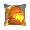 Federa per Cuscino Quadrata Cartone Animato Winnie the Pooh Poliestere Decorativa Maialino Tigro Ih-Oh, Federa 45*45cm