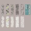10PCS Natural Vintage Sticker Lace Aesthetic Stamping Decorative Sticker for Scrapbook Journal Album Notebook Flower
