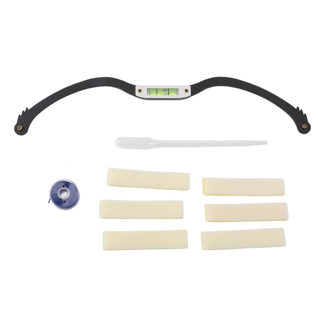 Horizontal Bead Mapping Ruler Professional Eyebrow Measure Ruler with String for Microblading Black