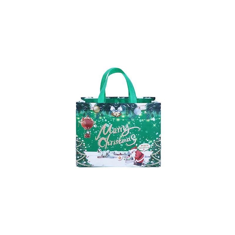 Christmas Style Laminated Non-Woven Gift Bag for Clothing & Shopping