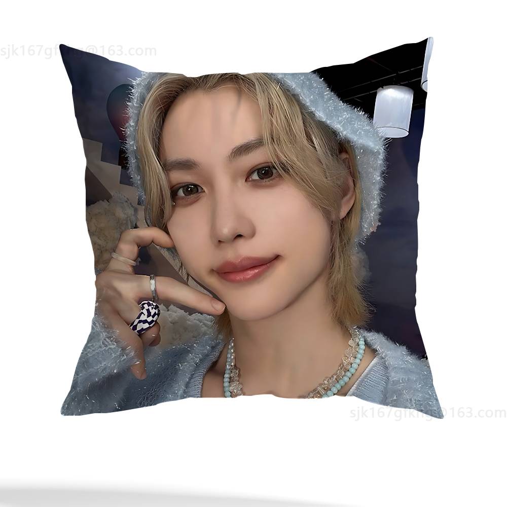 F-Felix Lee S-SKZ Federa Cuscino Divano Soggiorno Camera da Letto Testiera Schienale Cuscino Cuscino Quadrato Ora del Sonnellino