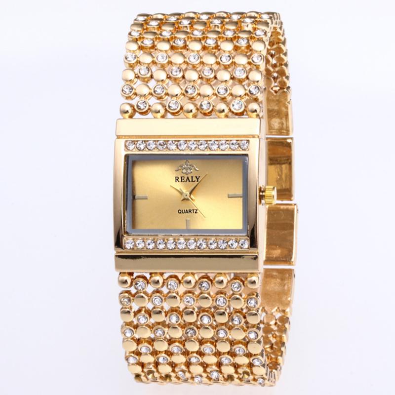 Women Girl Fashion Exquisite Crystal Square Casual Bracelet Quartz Watch
