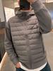 Men's Winter Trendy Hooded Cotton Jacket: Loose Fit, Casual, Solid Color Splicing, Couple Style