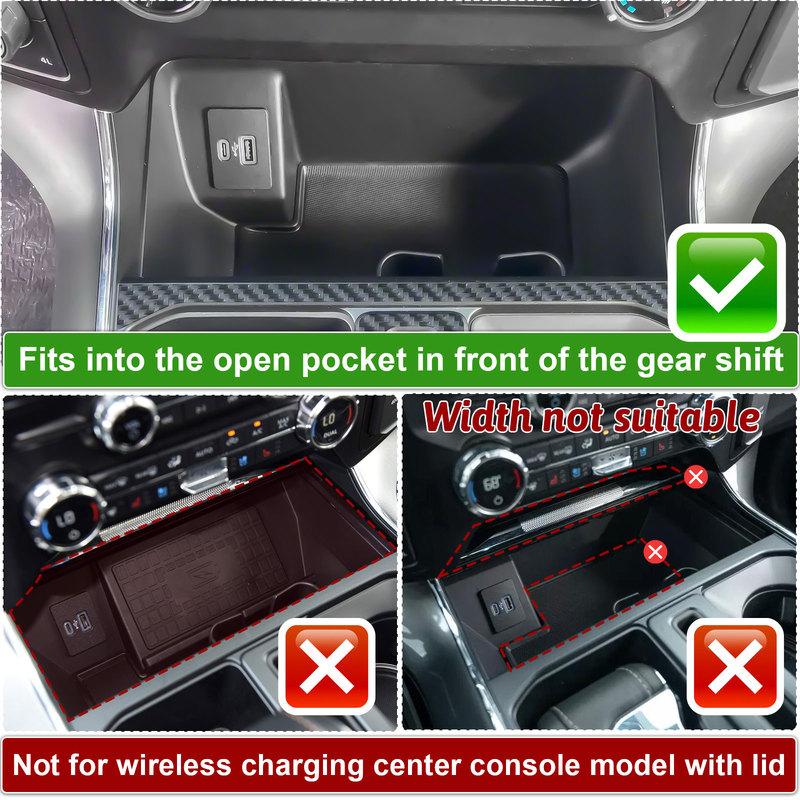 Center Console Compartment Cover Organizer for Ford F150 -2024 2025 & Lightning XLT   2024 Front Storage Accessories