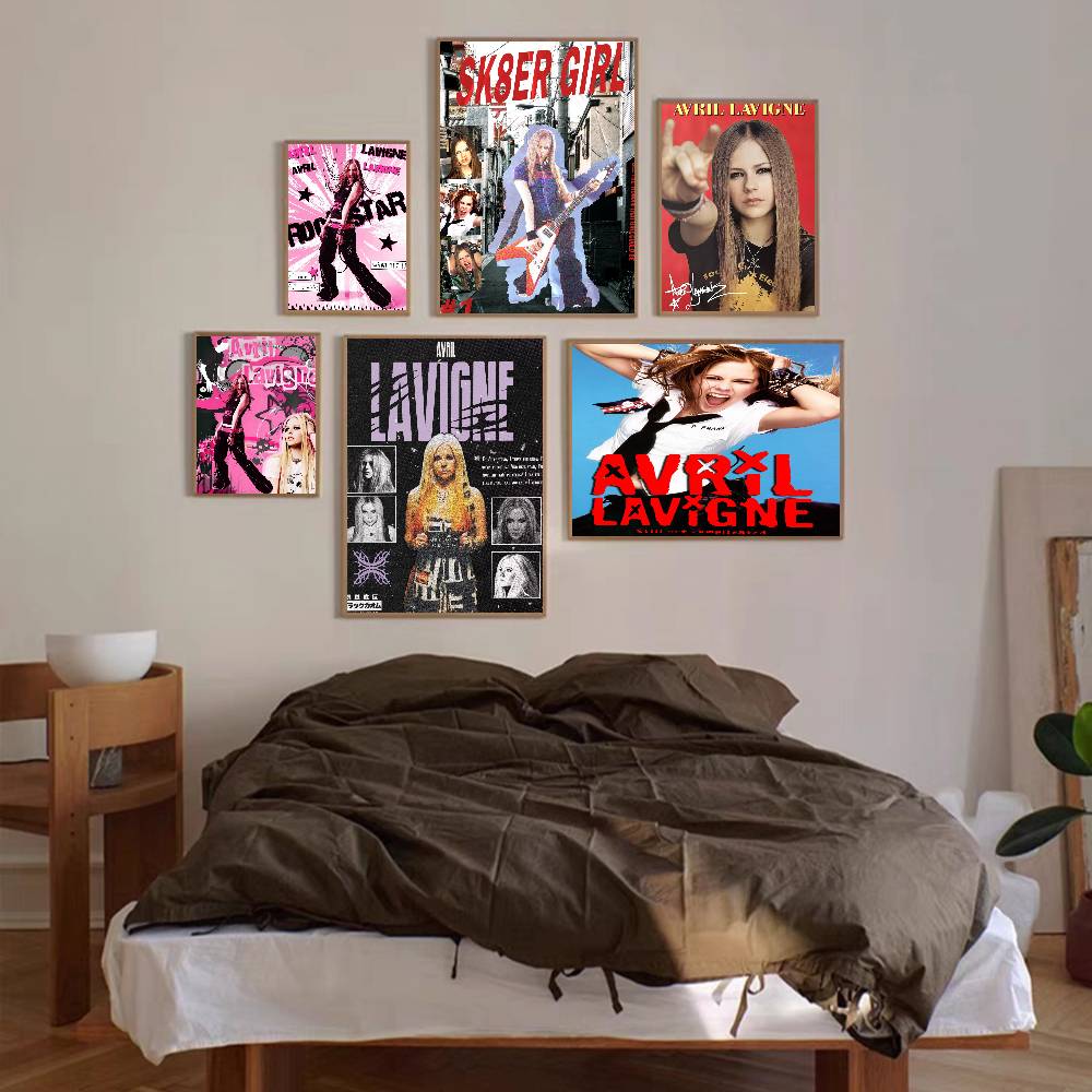 A-Avril Singer R-Ramona Lavigne Film Klebrige Poster Retro Kraftpapier Aufkleber DIY Zimmer Bar Café Ästhetische Kunst Wandmalerei