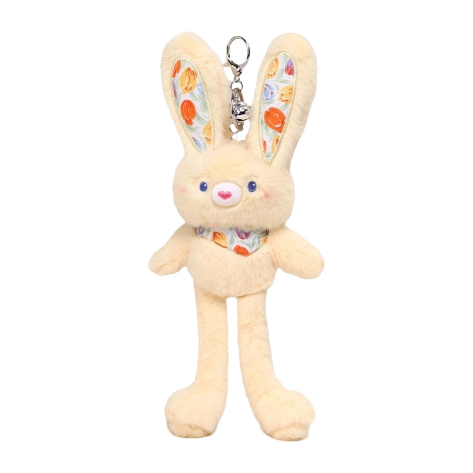 Pulling Plush Toy Keychain Creative Decompression Cute Backpack Pendant One Size жёлтый