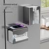 Magnetische Aan de Muur te Bevestigen Keuken Tissuebox en Opbergrek: Zonder boren, Multifunctionele Keukenrolhouder.