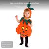 2Piece Halloween Pumpkin Costume Set, Kids Cosplay, TrickorTreat Orange + Candy Bag 100