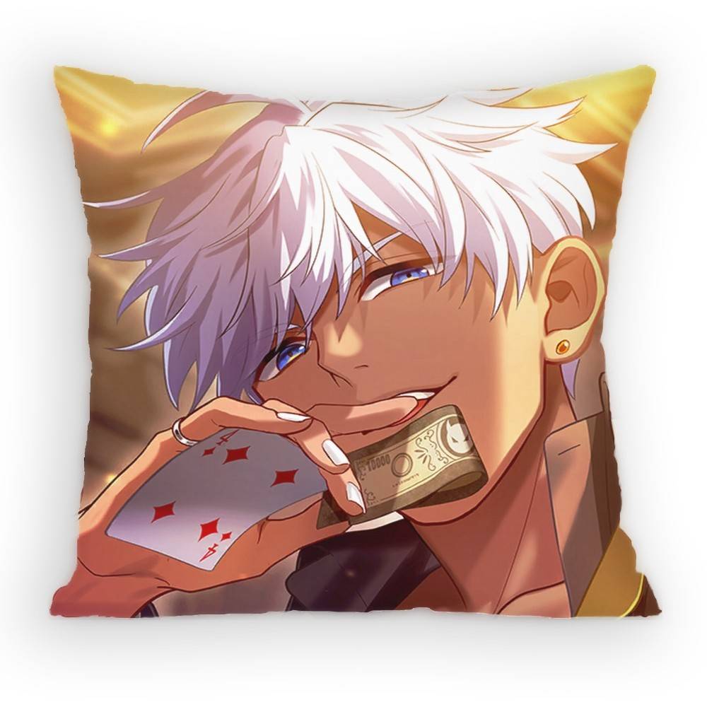 CUTE Game OObey Me World Mammon Pillow Case Antidustmite Pillowcase Invisible zipper silky short plush Sofa cushion cover